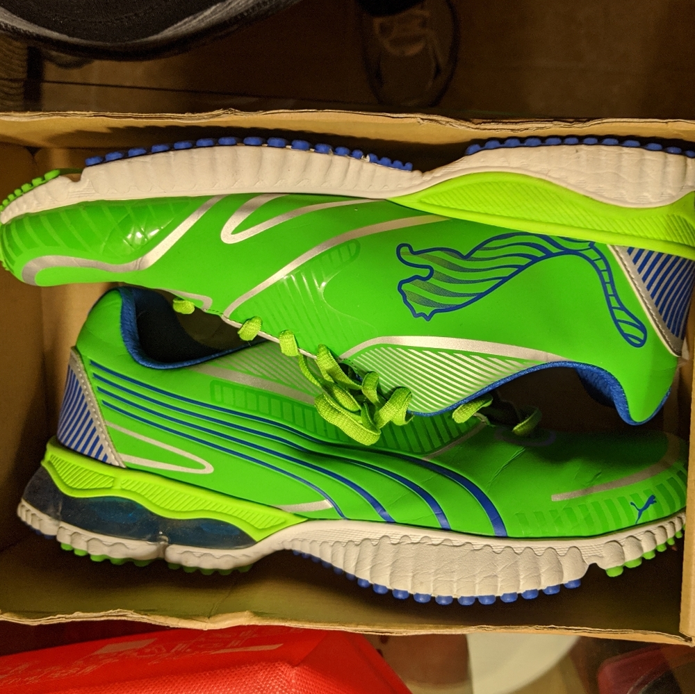 Men's 8.5 Puma Braca Green Blue Silver Must See‼️